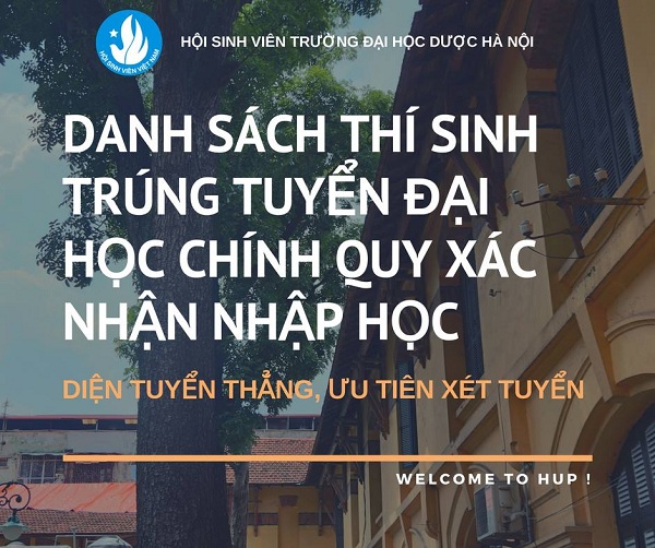 Danh sách thí sinh tuyển thẳng vào ngành Dược trường Đại học Dược Hà Nội