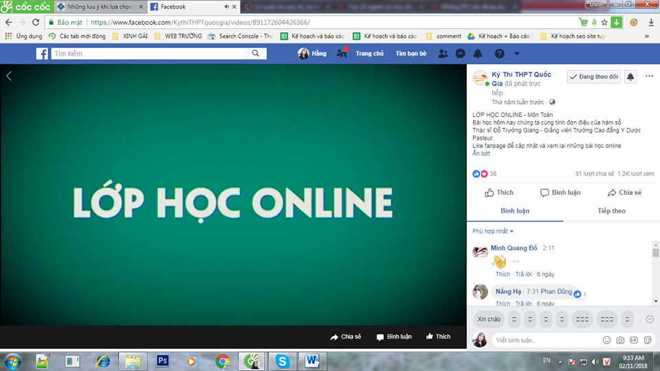 Dạy học miễn phí qua livestream Facebook của Trường Cao đẳng Y Dược Pasteur