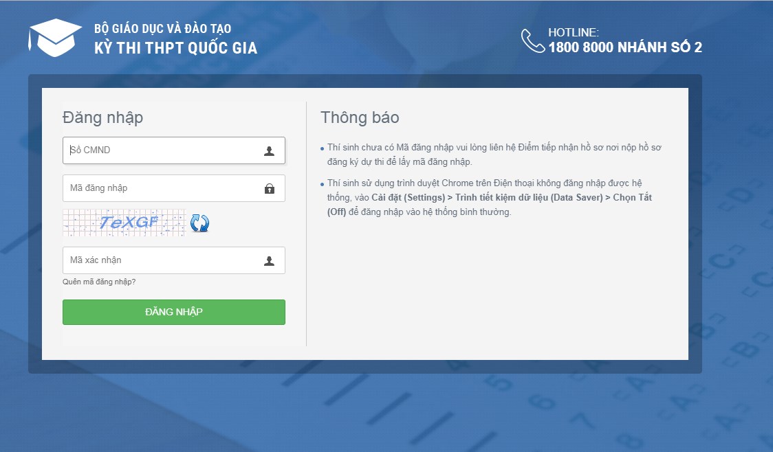 Những lý do thí sinh không đăng nhập được phần mềm thi THPT Quốc gia 2018