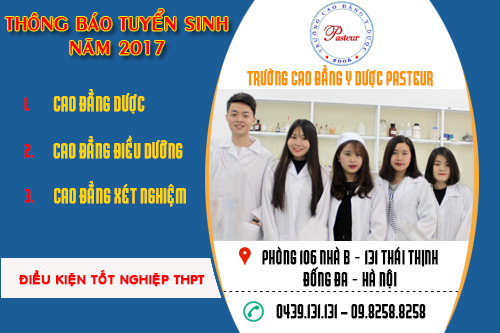 Trường cao đẳng Y Dược Pasteur tuyển sinh cao đẳng Dược 2017