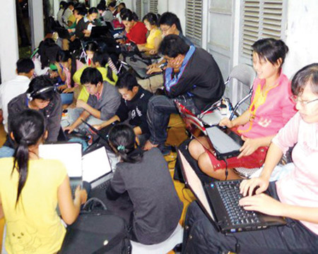 Gian nan khi đăng ký lịch học