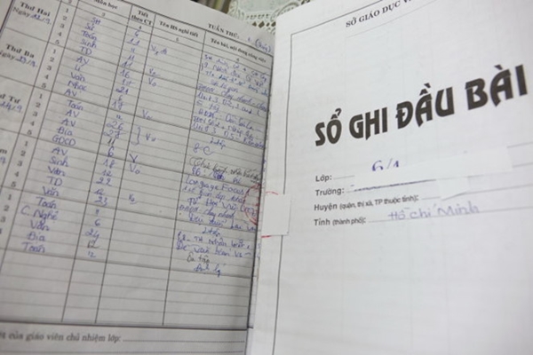 Sổ ghi đầu bài